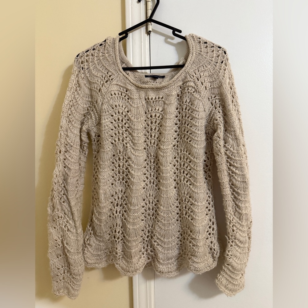 American Eagle Outfitters Beige Knit Sweater size small